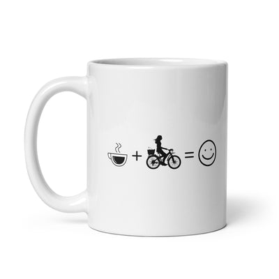 Coffee Smile Face And Cycling 2 - Tasse fahrrad 11oz