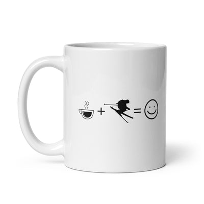 Coffee Smile Face And Skiing - Tasse ski 11oz