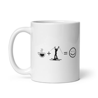 Coffee Smile Face And Skiing 1 - Tasse ski 11oz