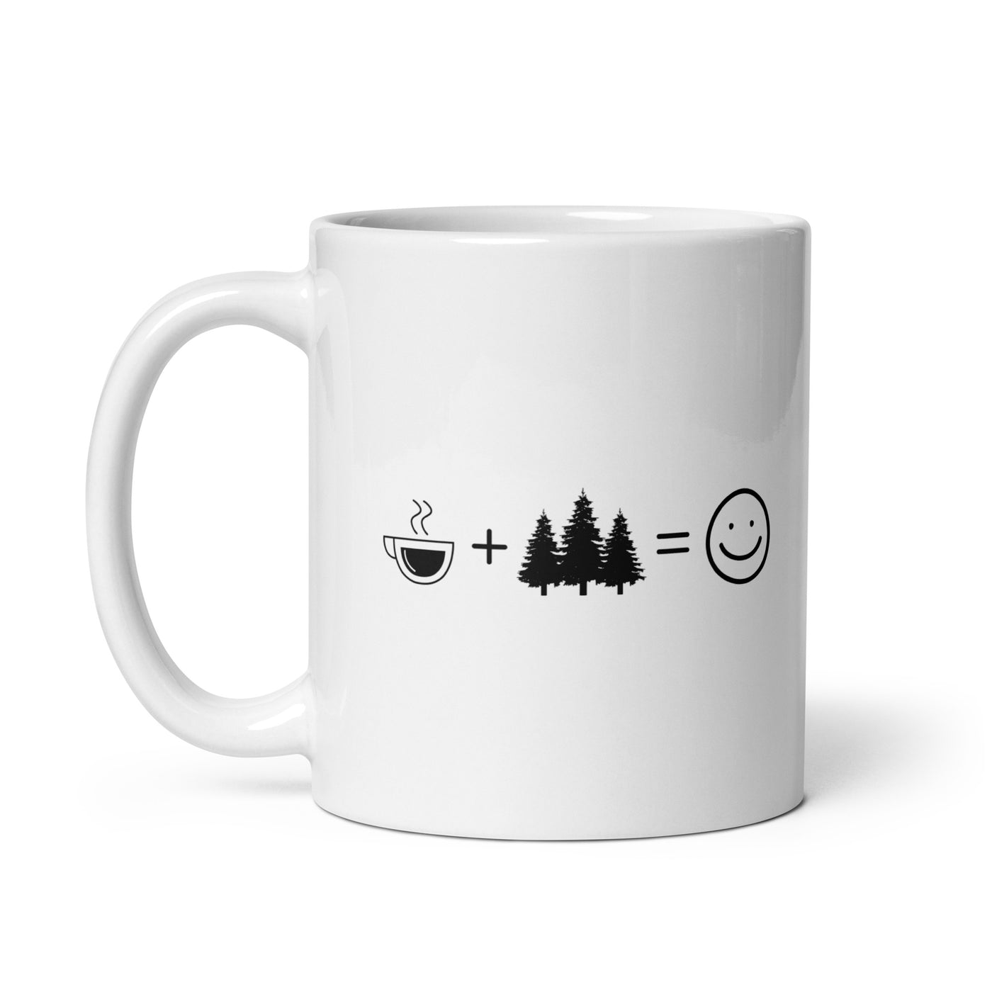 Coffee Smile Face And Tree - Tasse camping 11oz