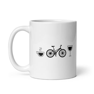 Coffee Wine And Bicycle - Tasse fahrrad 11oz