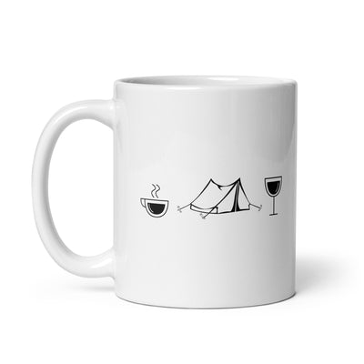 Coffee Wine And Camping - Tasse camping 11oz