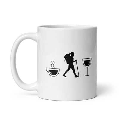 Coffee Wine And Hiking - Tasse wandern 11oz