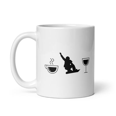 Coffee Wine And Snowboarding - Tasse snowboarden 11oz