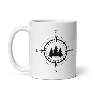 Compass And Trees - Tasse camping 11oz