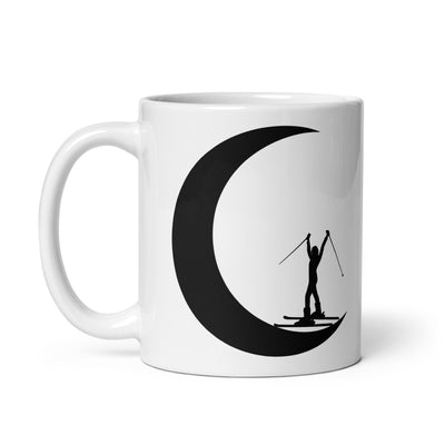 Crescent Moon - Female Skiing - Tasse ski 11oz