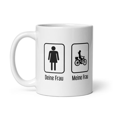 Deine Frau - Meine Frau - Tasse fahrrad 11oz