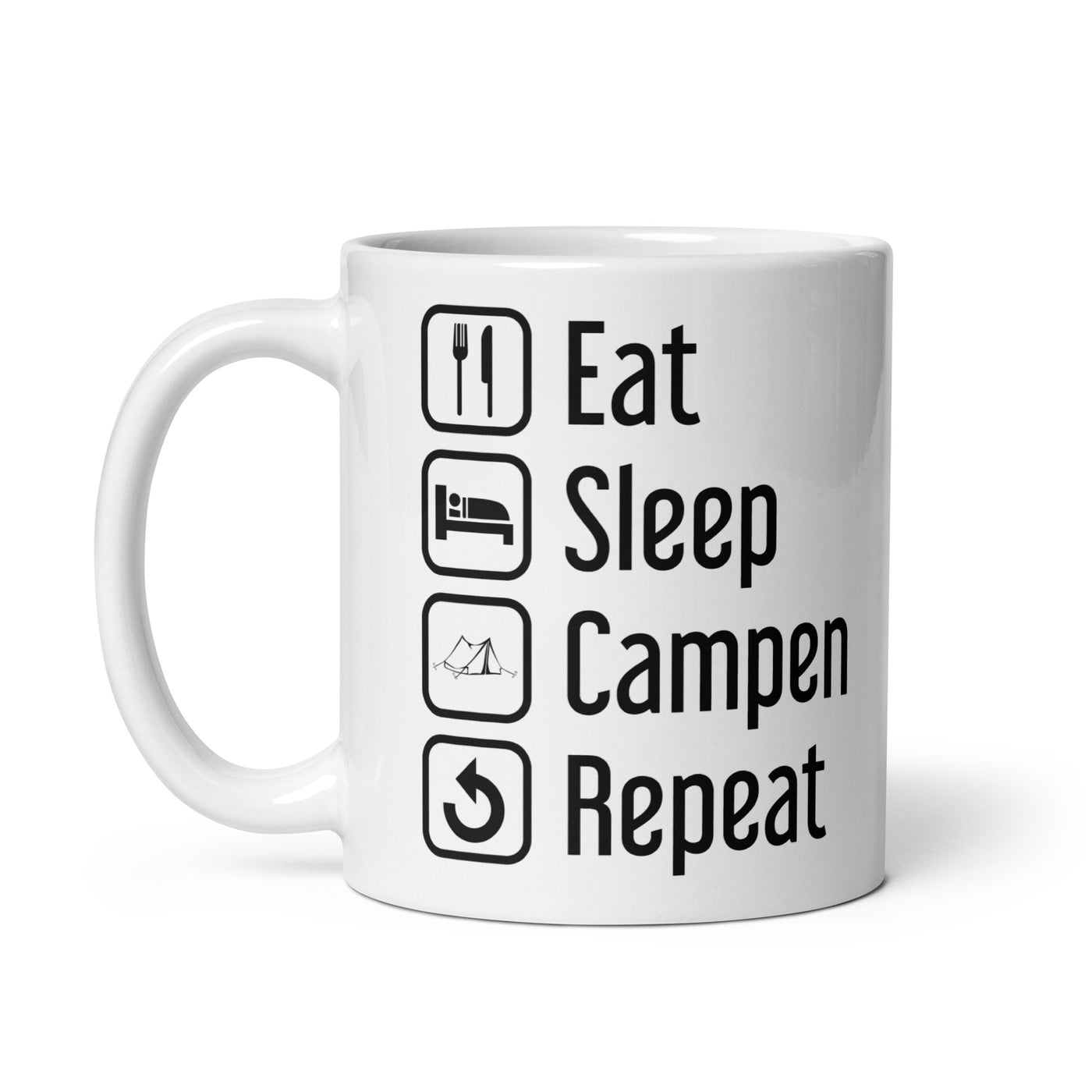 Eat Sleep Campen Repeat - Tasse camping 11oz