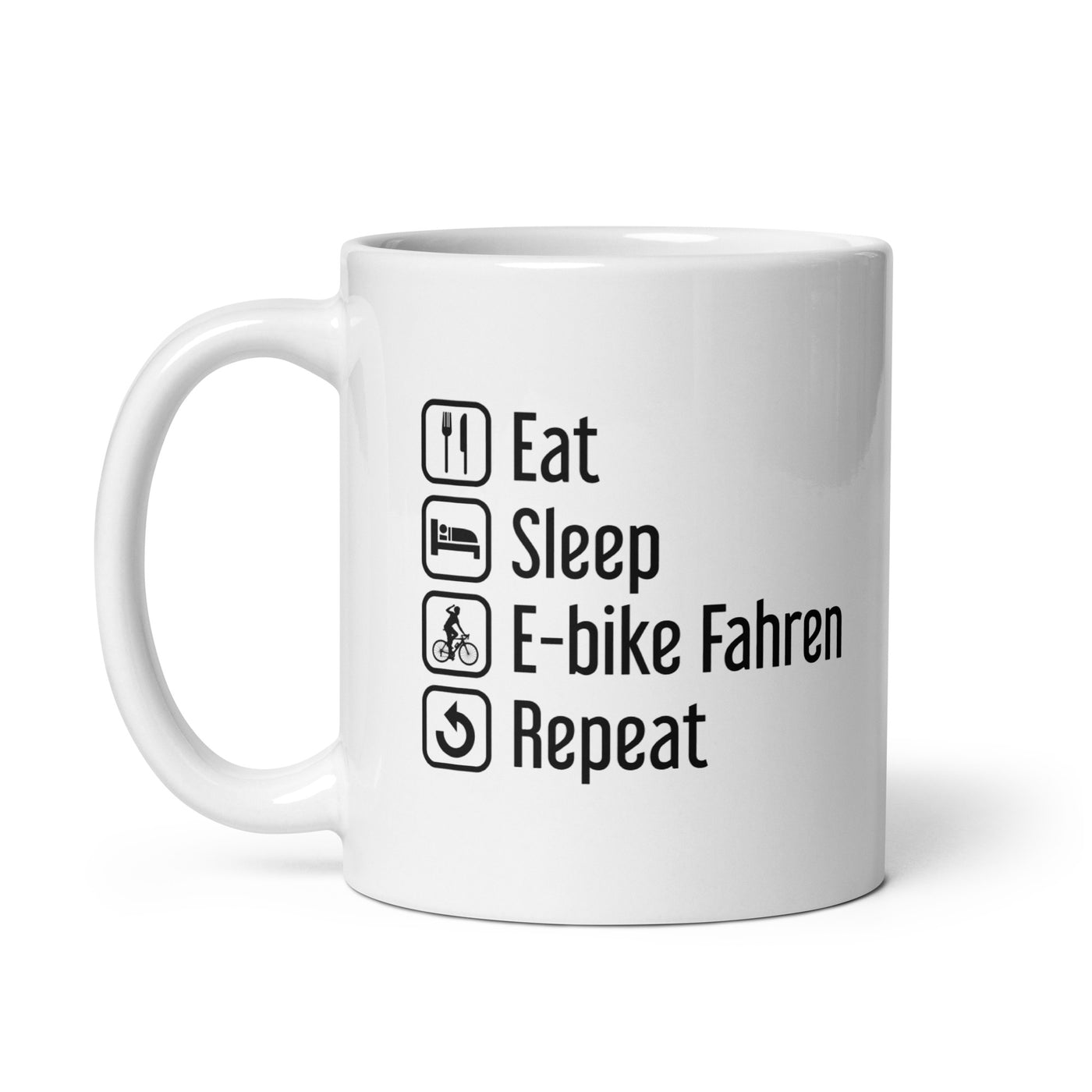 Eat Sleep E-Bike Fahren Repeat - Tasse e-bike 11oz