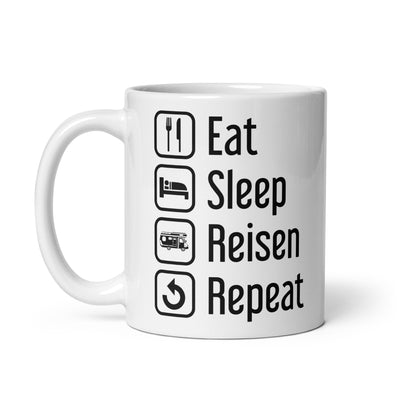 Eat Sleep Reisen Repeat - Tasse camping 11oz