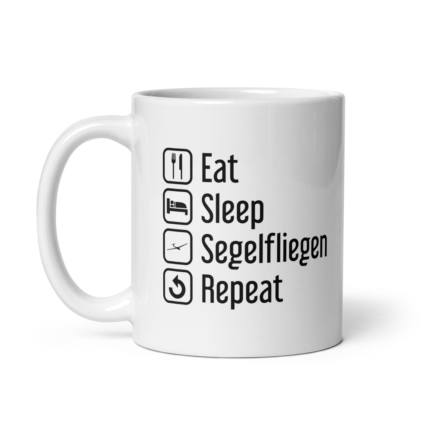 Eat Sleep Segelfliegen Repeat - Tasse berge 11oz