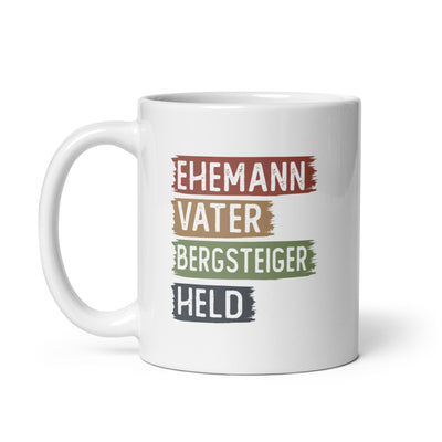 Ehemann, Vater, Bergsteiger, Held - Tasse berge 11oz