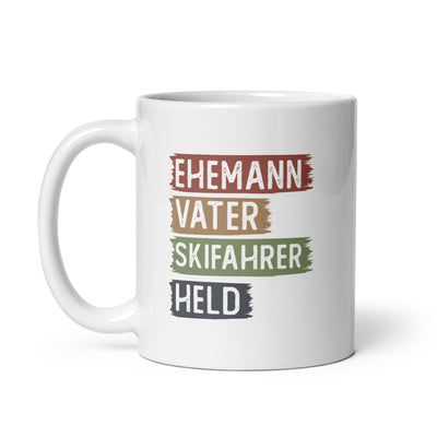 Ehemann, Vater, Skifahrer, Held - Tasse ski 11oz