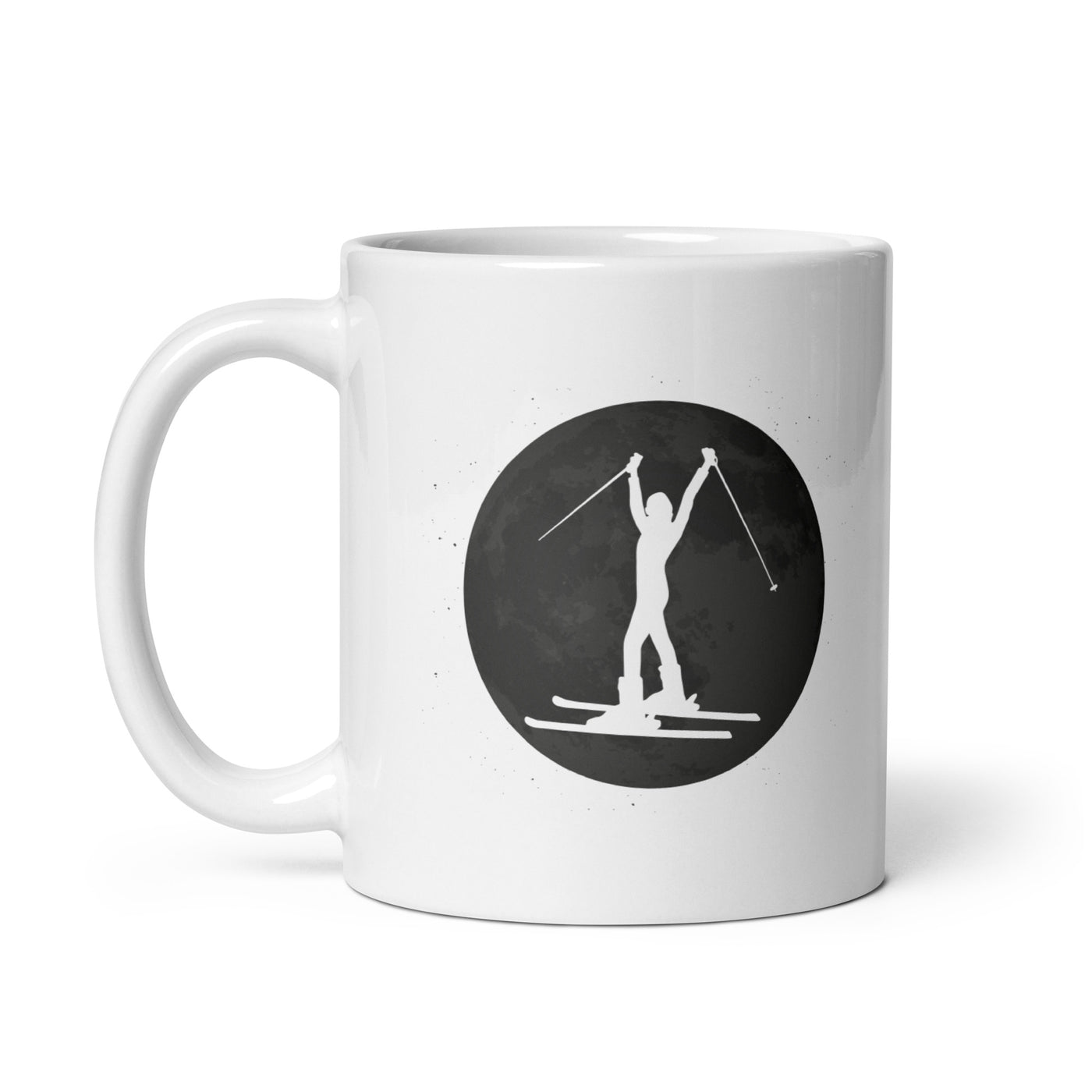 Full Moon - Female Skiing - Tasse ski 11oz