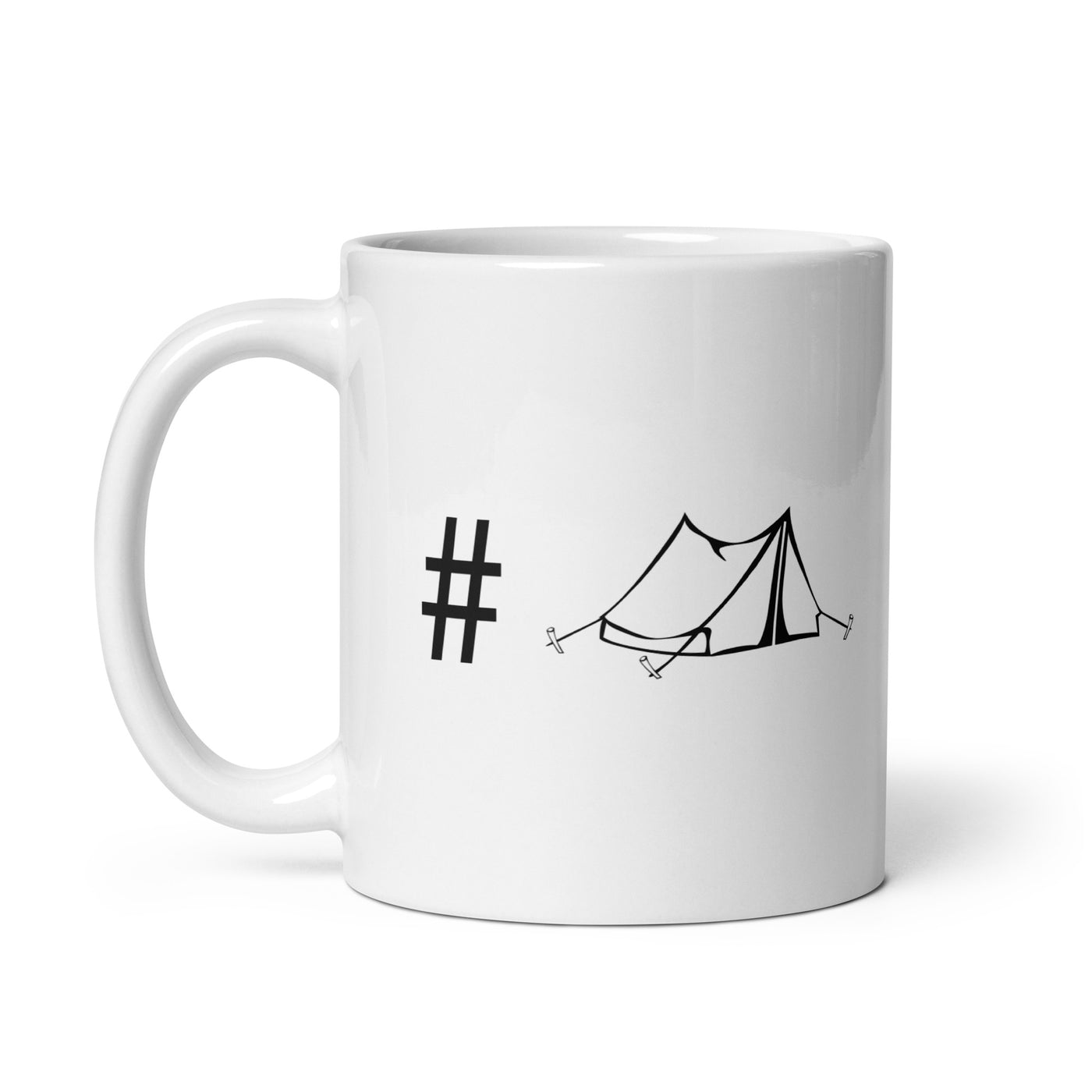 Hashtag - Camping Tent - Tasse camping 11oz