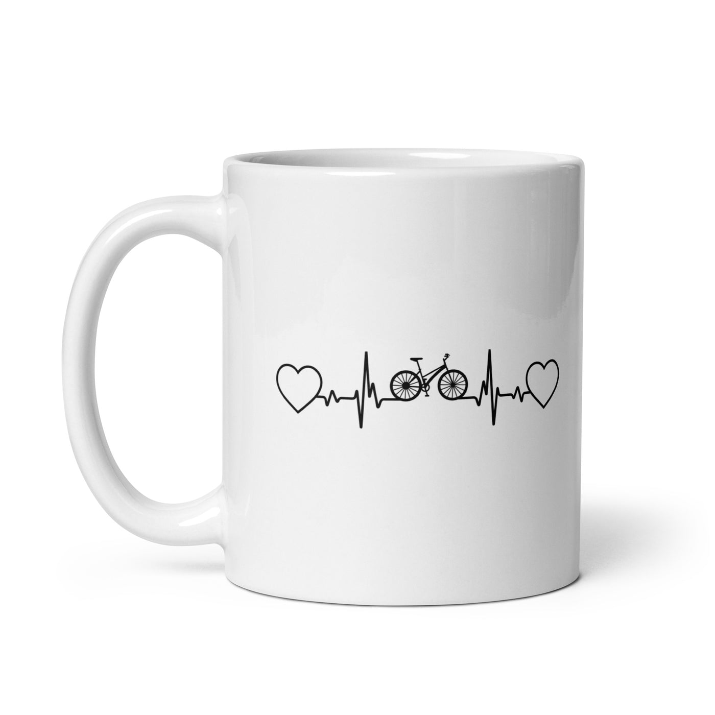 Heart - Heartbeat - Cycling - Tasse fahrrad 11oz