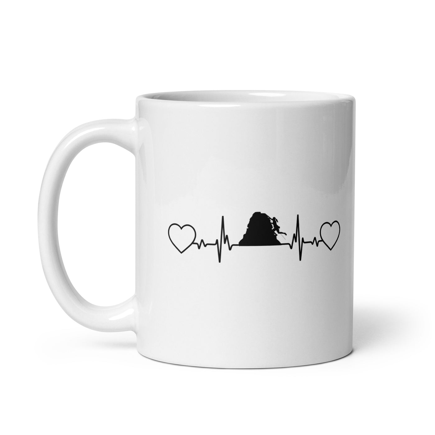 Heart - Heartbeat - Female Climbing - Tasse klettern 11oz