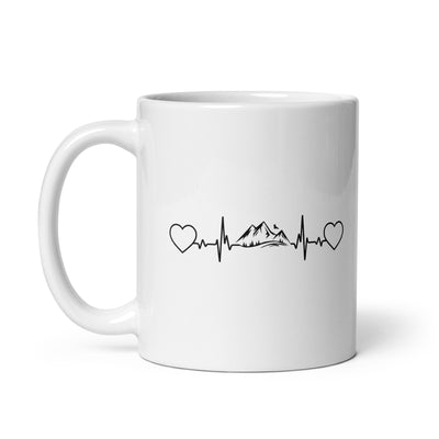 Heart - Heartbeat - Mountain - Tasse berge 11oz