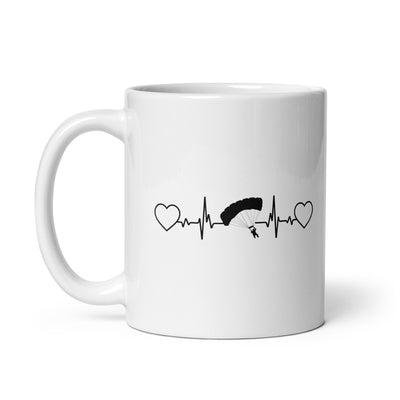 Heart - Heartbeat - Paragliding - Tasse berge 11oz