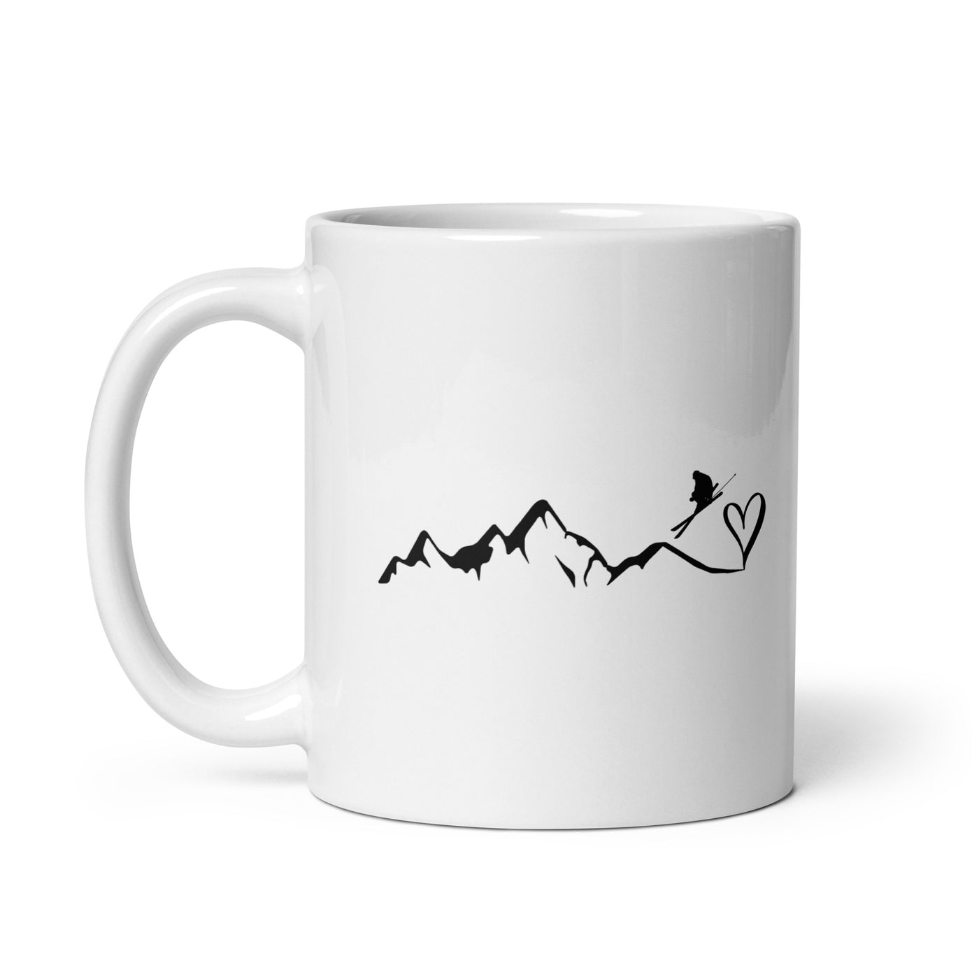 Heart - Mountain - Skiing - Tasse ski 11oz