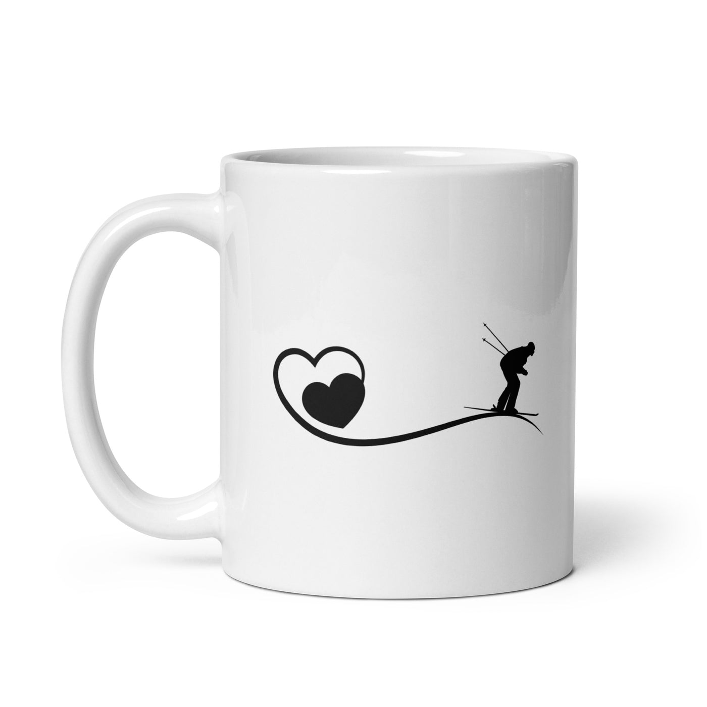 Heart 1 And Skiing - Tasse ski 11oz