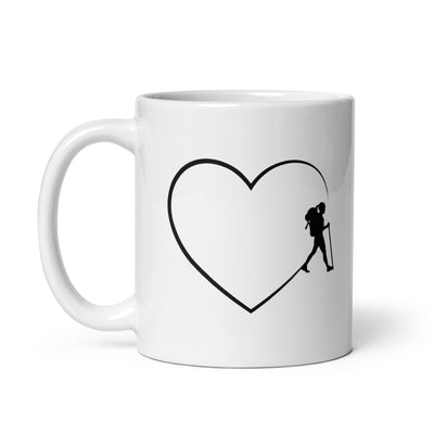 Heart 2 And Hiking - Tasse wandern 11oz