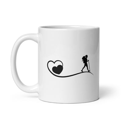 Heart And Hiking - Tasse wandern 11oz