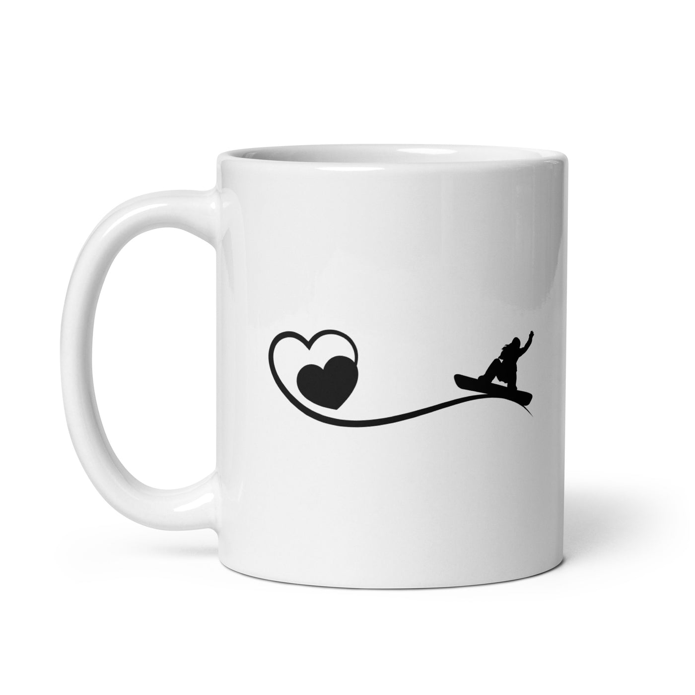 Heart And Snowboarding - Tasse snowboarden 11oz