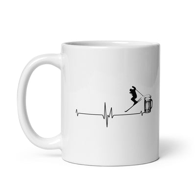 Heartbeat - Beer - Skiing - Tasse ski 11oz