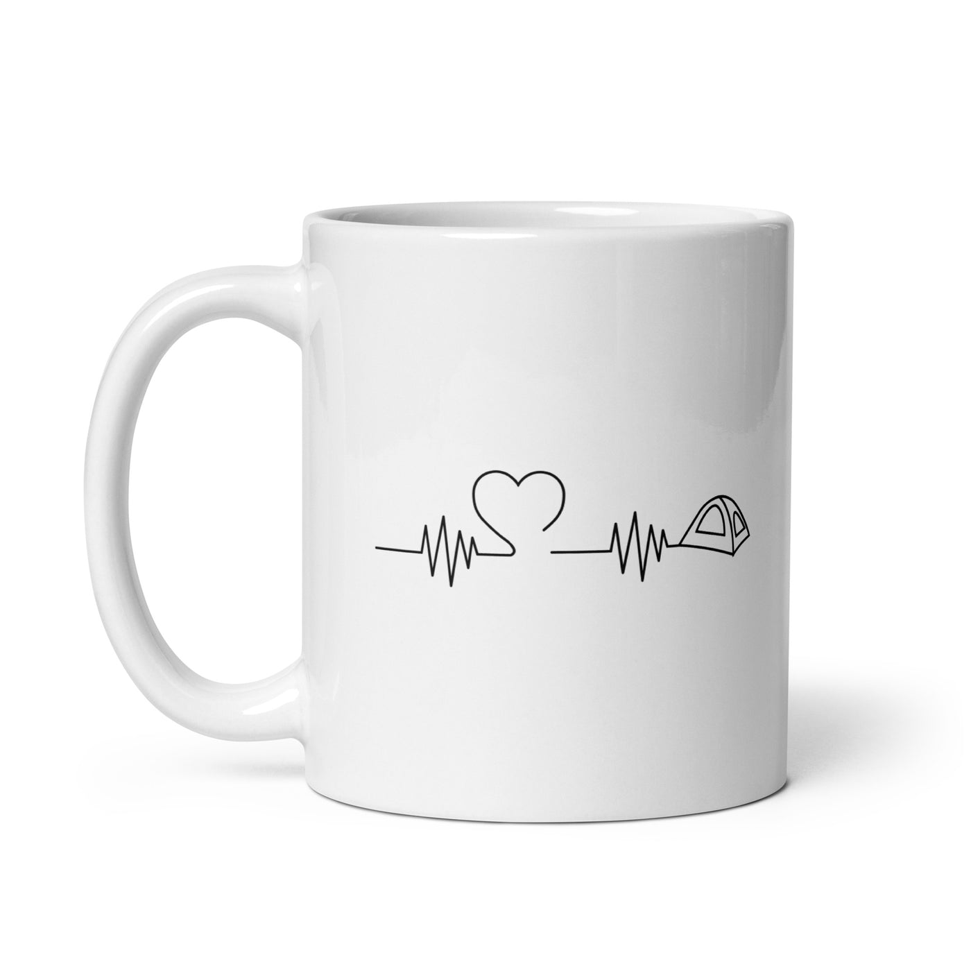 Heartbeat - Heart - Tent - Tasse camping 11oz