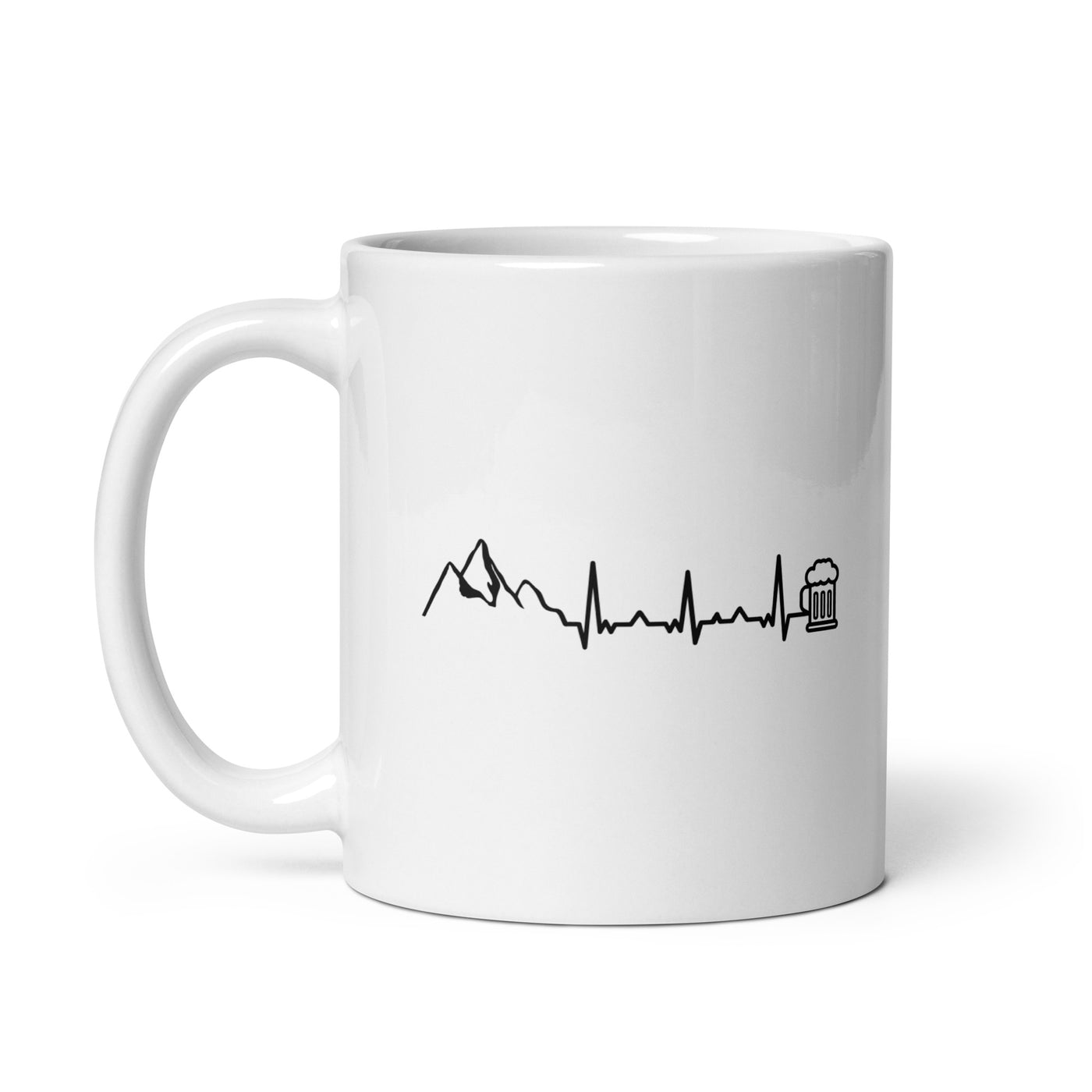 Heartbeat Beer And Mountain - Tasse berge 11oz