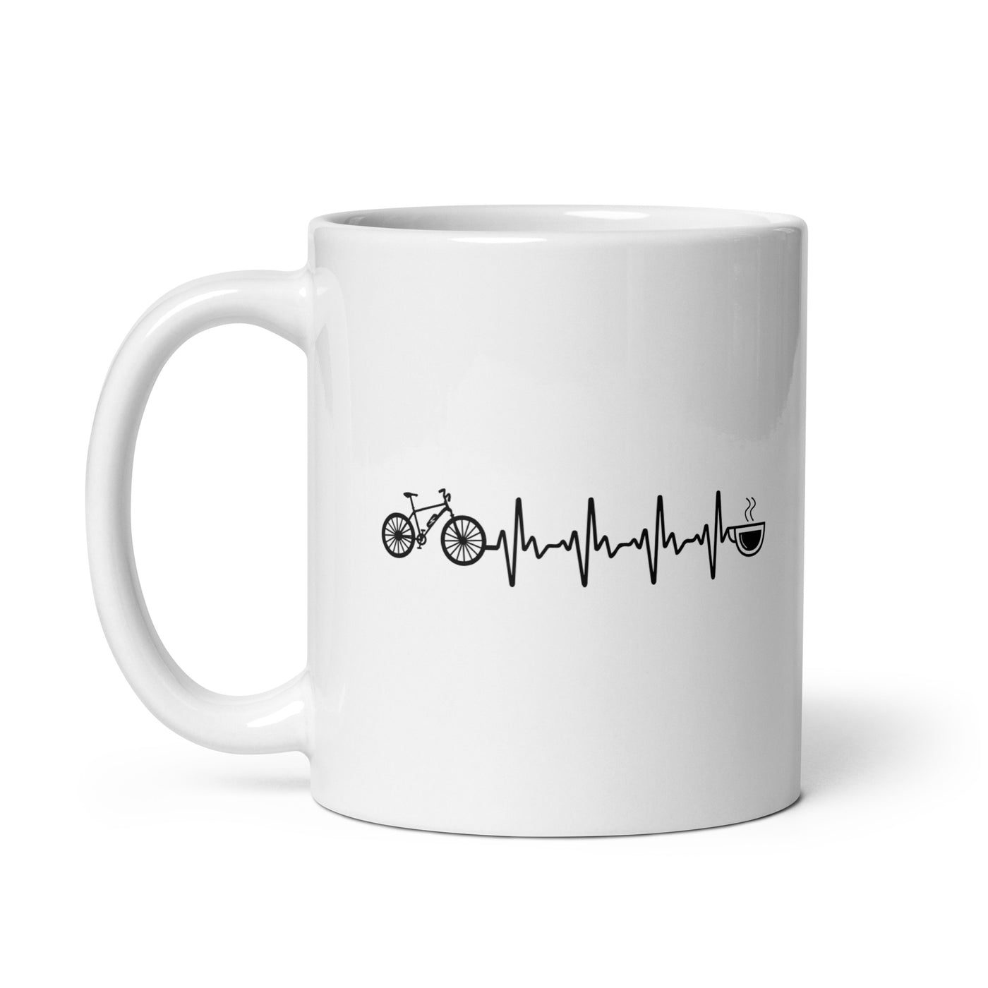 Heartbeat Coffee And Ebike - Tasse e-bike 11oz