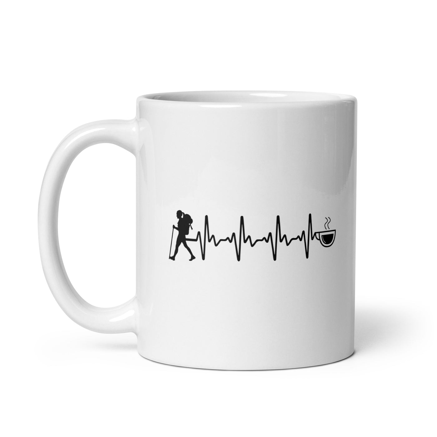 Heartbeat Coffee And Hiking - Tasse wandern 11oz