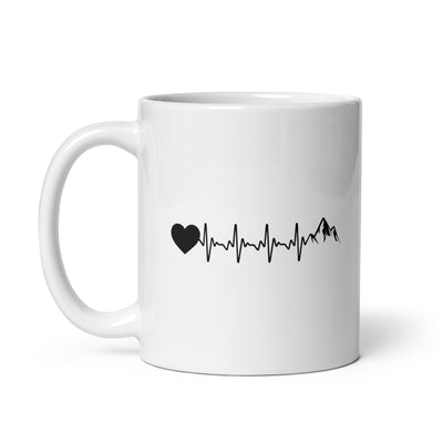 Heartbeat Heart And Mountain - Tasse berge 11oz