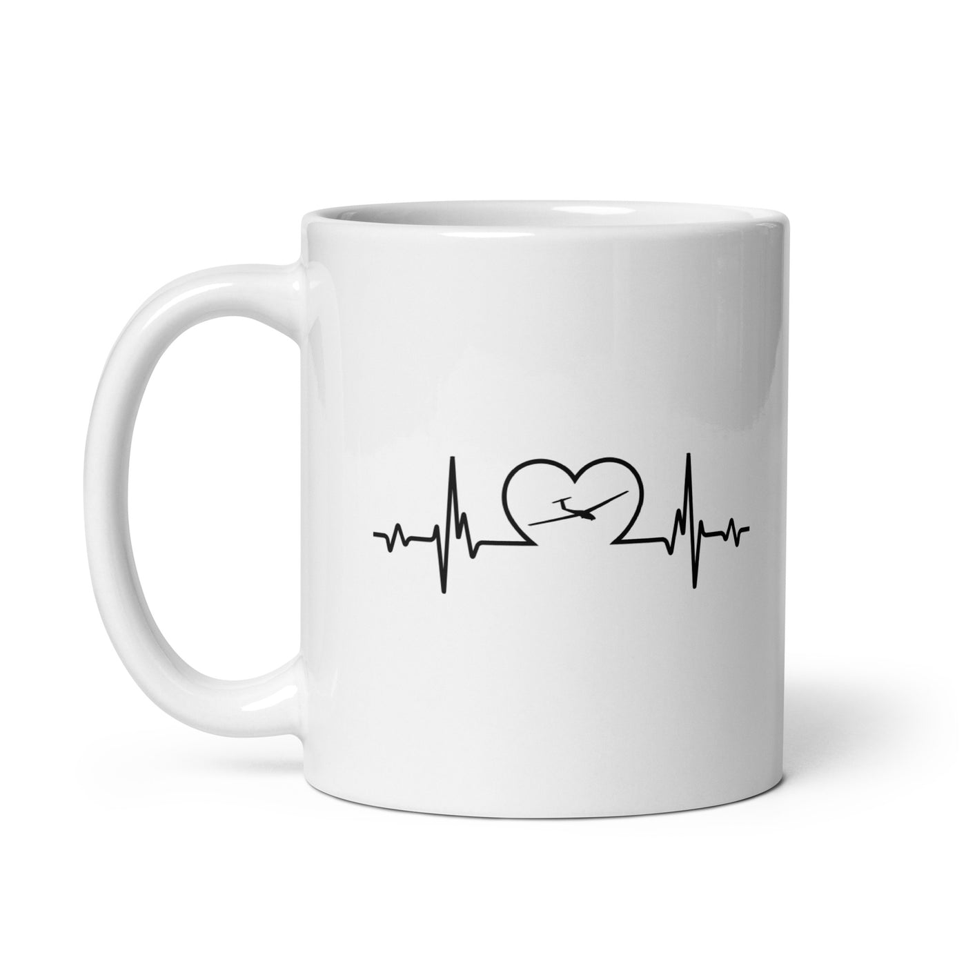 Heartbeat Heart And Sailplane - Tasse berge 11oz