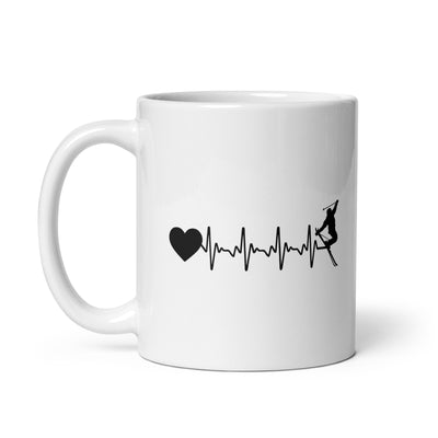 Heartbeat Heart And Skiing - Tasse ski 11oz