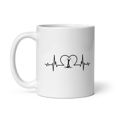 Heartbeat Heart And Skiing 1 - Tasse ski 11oz