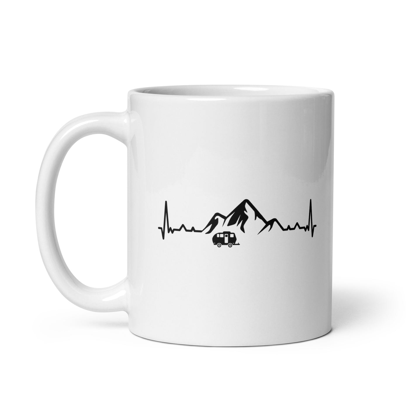 Heartbeat Mountain 1 And Camping - Tasse camping 11oz