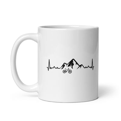 Heartbeat Mountain 1 And Ebike - Tasse e-bike 11oz