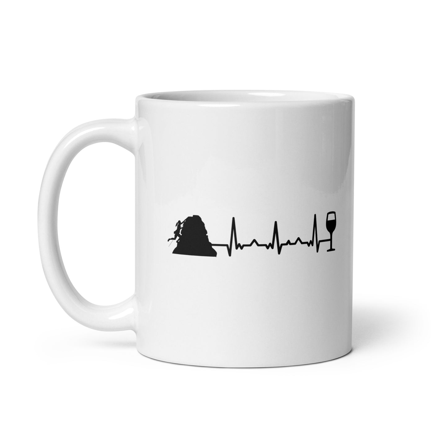 Heartbeat Wine And Climbing - Tasse klettern 11oz