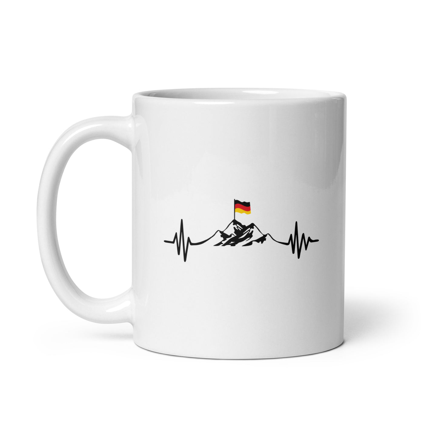 Herzschlag Berge Und Deutschland Flagge - Tasse berge 11oz