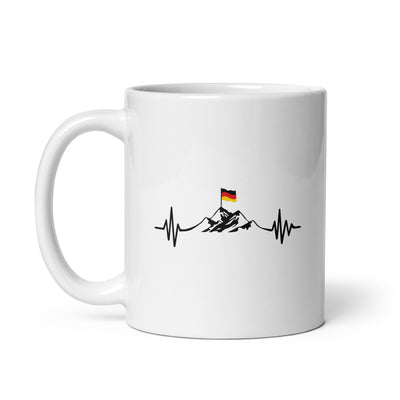 Herzschlag Berge Und Deutschland Flagge - Tasse berge 11oz