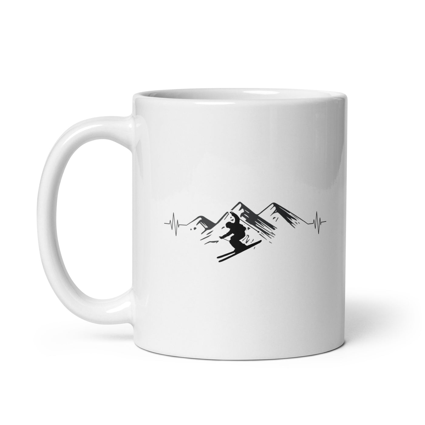 Herzschlag Skifahren - (S.K) - Tasse klettern 11oz