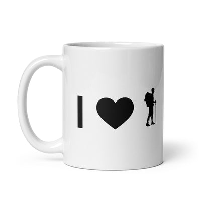 I Heart And Hiking - Tasse wandern 11oz