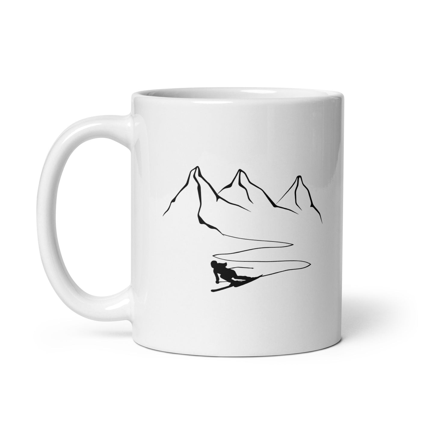 Mountain - Curve Line - Skiing (13) - Tasse ski 11oz