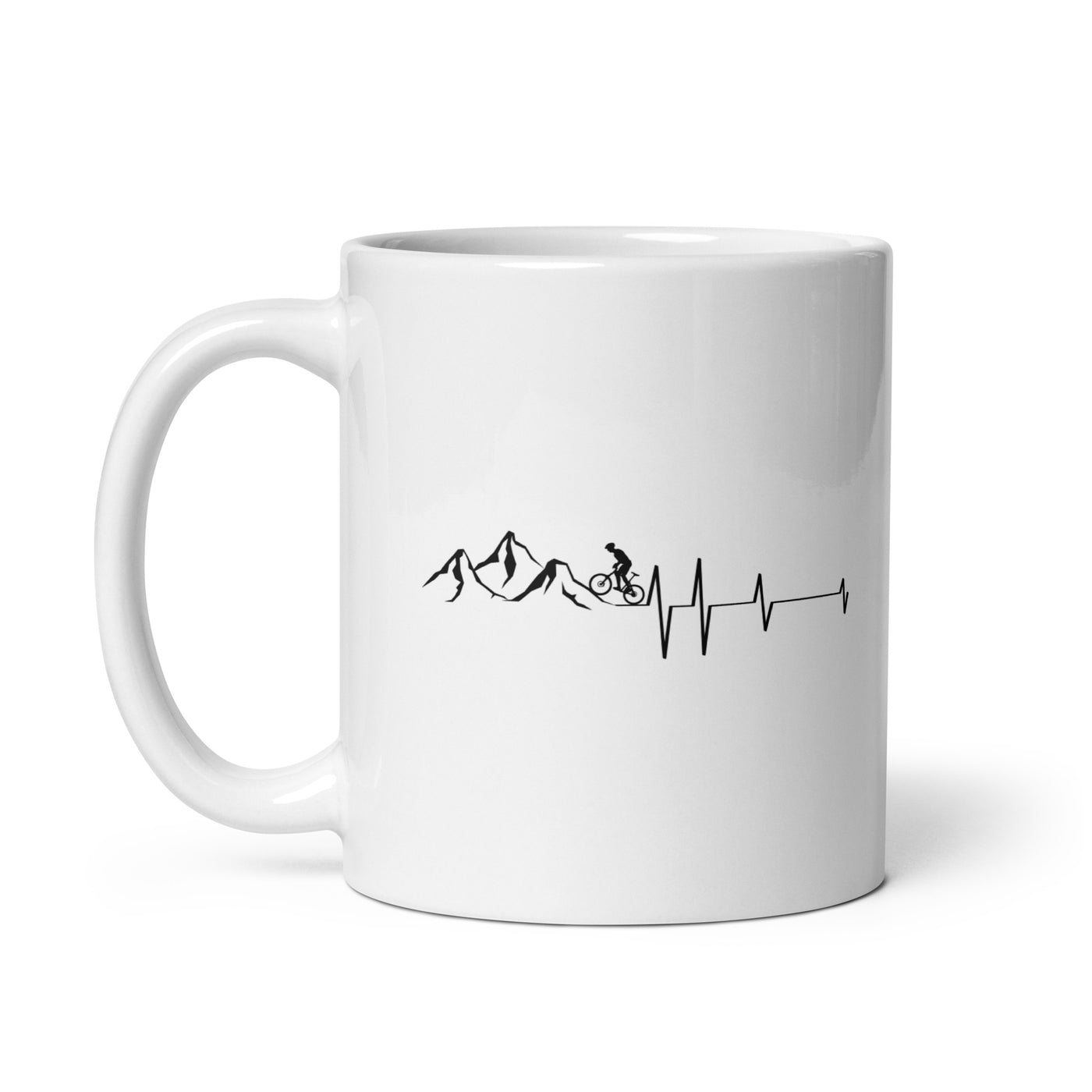 Mountain - Heartbeat - Cycling - Tasse fahrrad 11oz