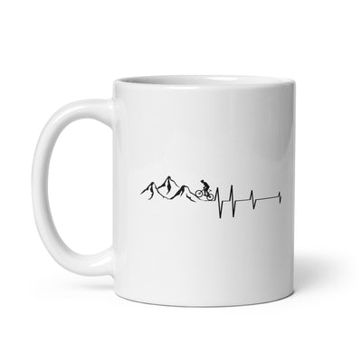 Mountain - Heartbeat - Cycling - Tasse fahrrad 11oz