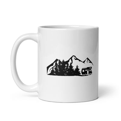 Mountain - Trees - Camping Van - Tasse camping 11oz