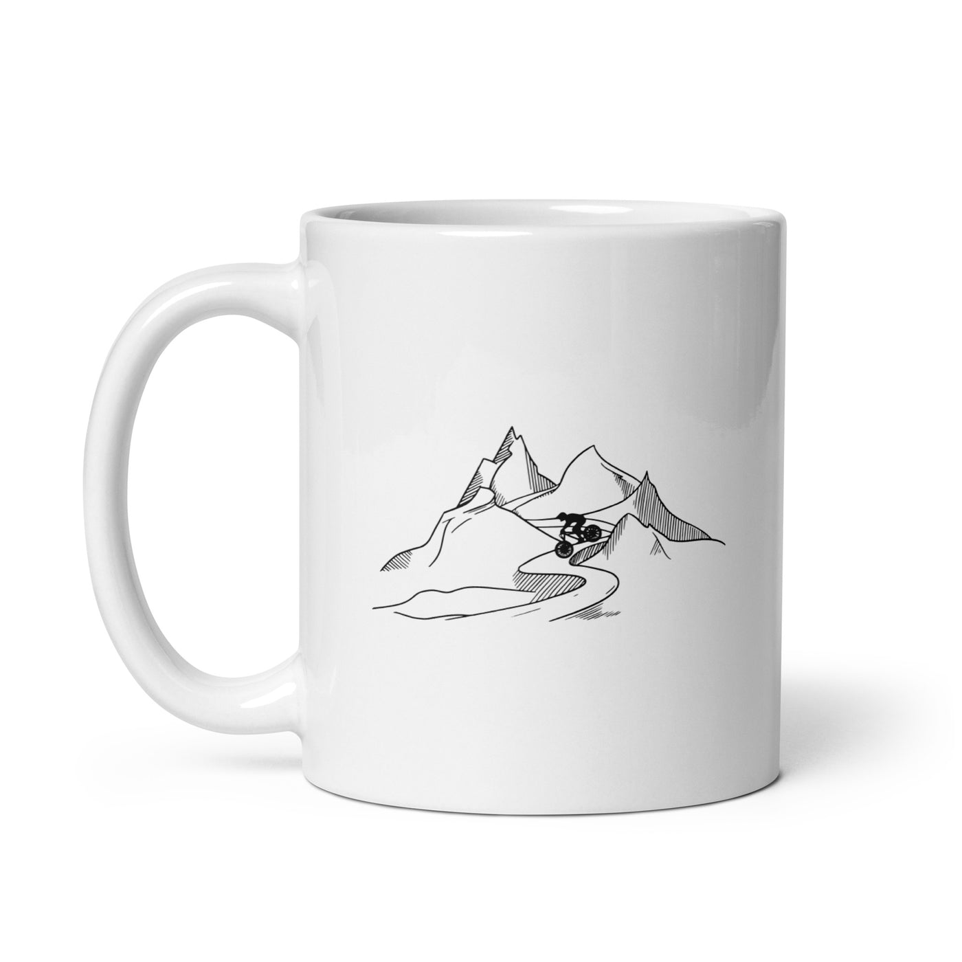 Mountainbiker Fährt Downhill - Tasse mountainbike 11oz