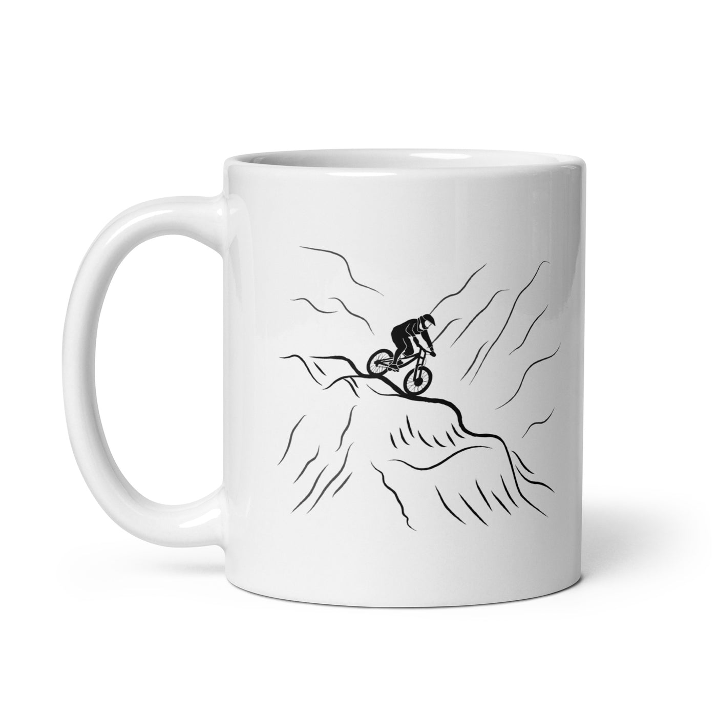 Mountainbiker Fährt Downhill 2 - Tasse mountainbike 11oz